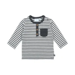 Feetje Mini Person Streep T-Shirt Antraciet Melange Mt. 44