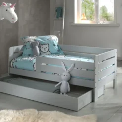 Vipack Toddler Ledikant Horizontaal Grijs 70 X 140 Cm -Babykamers Verkoopwinkel pbbe7115 vipack toddler peuterbed 71 grijs sfeer lade b7f9