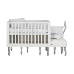 Kids Factory Glamour Pronkstuk Babybed Wit / Silver 60 X 120 Cm