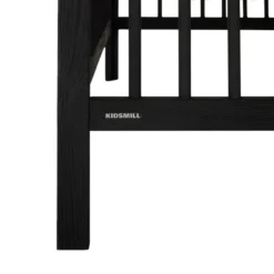 Kidsmill Pure Wood Ledikant Zwart Geborsteld 60 X 120 Cm -Babykamers Verkoopwinkel pure wood zwart ledikant detail2 81af