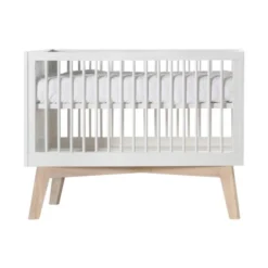 Kidsmill Sixties Babybed Wit Mat / Naturel 60 X 120 Cm