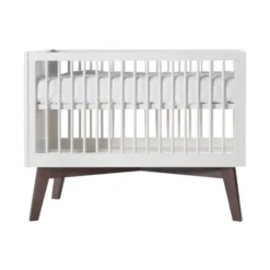 Kidsmill Sixties Babybed Wit Mat / Walnoot 60 X 120 Cm