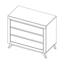 Bopita Anne Commode Wit -Babykamers Verkoopwinkel tekening commode anne c961