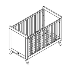 Bopita Anne Babybed Wit 60 X 120 Cm -Babykamers Verkoopwinkel tekening ledikant anne e72d