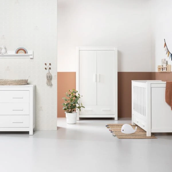 Europe Baby Juno Babykamer Wit | Bed 60 X 120 Cm + Commode