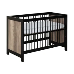 Europe Baby Vittoria Babykamer Zwart / Oldwood| Bed 60 X 120 Cm + Commode -Babykamers Verkoopwinkel vittoria ledikant 2 2 b493